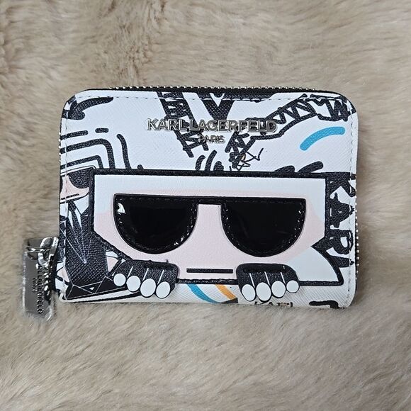 KARL LAGERFELD PARIS CHOUPETTE CARD CASE, NWOT - Picture 1 of 9